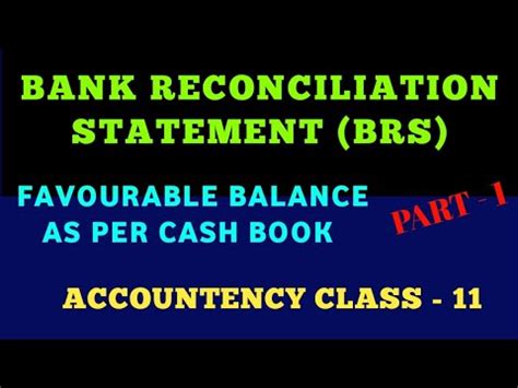 Bank Reconciliation Statement Brs Class In Bengali Brs