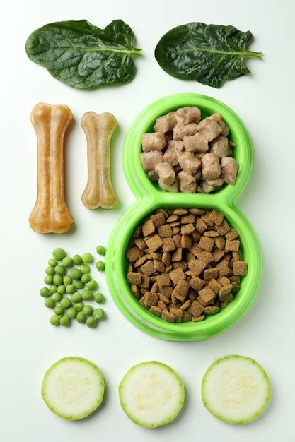 Premium Photo | Concept of organic pet food on white