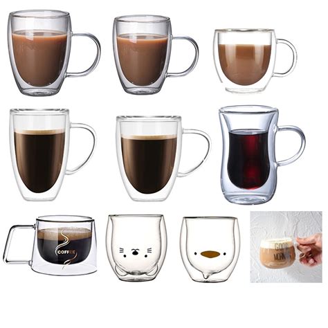 Jual MA4 Gelas Cangkir Kopi Anti Panas Double Wall Borosilicate Glass