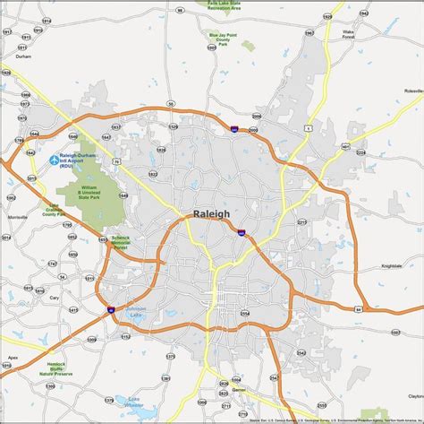 Raleigh NC Map, North Carolina - GIS Geography