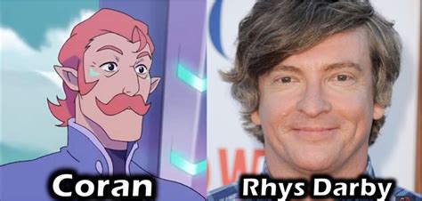 Coran And His Voice Actor Rhys Darby From Voltron Legendary Defender