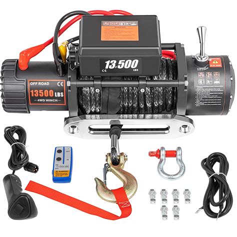 Buy VEVOR Electric Winch 13500Lb/6125Kg, Electric Winch Recovery 12v, Electric Truck Winch ...