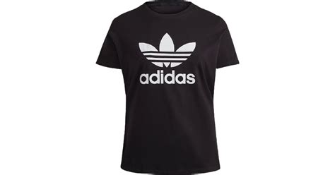 Adidas Adicolor Classics Trefoil Plus Size T Shirt Black • Price