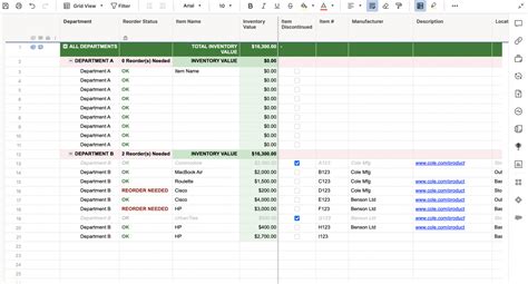 Inventory Stock Control Template Smartsheet