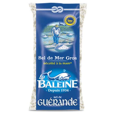 Gros sel gris de Guérande La Baleine 800 g La Belle Vie Courses