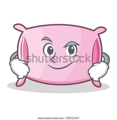 Smirking Pillow Character Cartoon Style Stock Vector Royalty Free