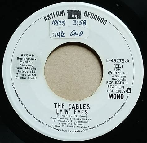 The Eagles – Lyin' Eyes (1975, SP - Specialty pressing, Vinyl) - Discogs