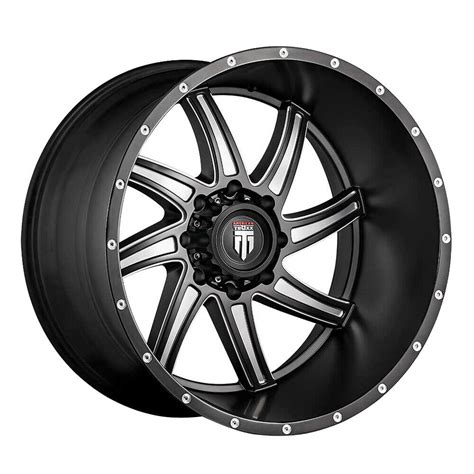 AMERICAN TRUXX AT162 Vortex 22X12 6X139 7 Offset 44 Black Milled Qty