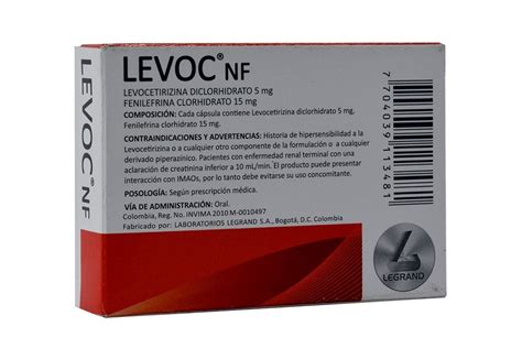 Comprar Levoc NF Caja x 10 Cápsulas En Farmalisto Colombia