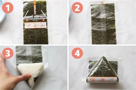 Japanese Onigiri Rice Triangles Rice Wrapped With Seaweed