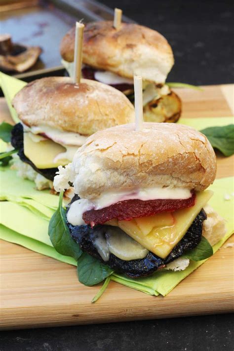 Portobello Mushroom Beetroot And Horseradish Sliders Scrummy Lane