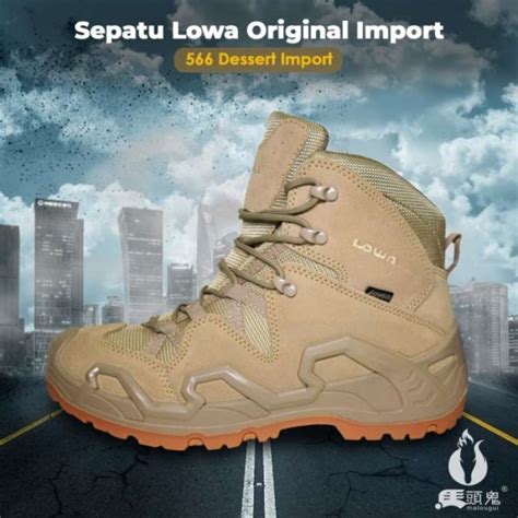 Promo Delta Force Sepatu Boots Kulit Import Dessert Tinggi Inch