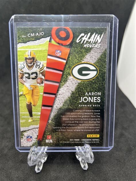 Aaron Jones 2021 Contenders Chain Movers Red Foil Parallel Insert Card