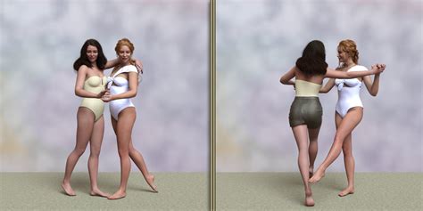 Duos Poses for Genesis 9 Feminine | Daz 3D