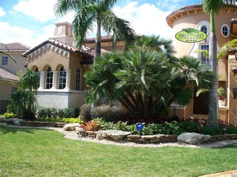 Front Yard Landscape Exotique Jardin Miami Par Broward