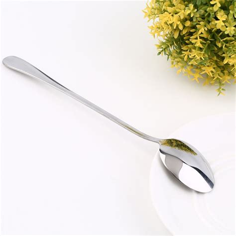 1PC Long Handle Stainless Steel Spoons for Tea Coffee Ice Cream Kitchen ...