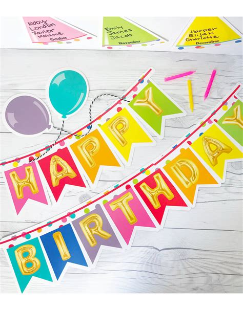 Just Teach Happy Birthday Mini Bulletin Board Set Tools Teaching