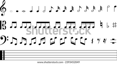 Vector Symbols Musical Notes 库存矢量图（免版税）2393452049 Shutterstock