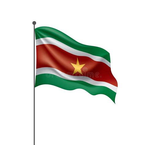 Bandera De Suriname Ejemplo Del Vector En Un Fondo Blanco Ilustraci N