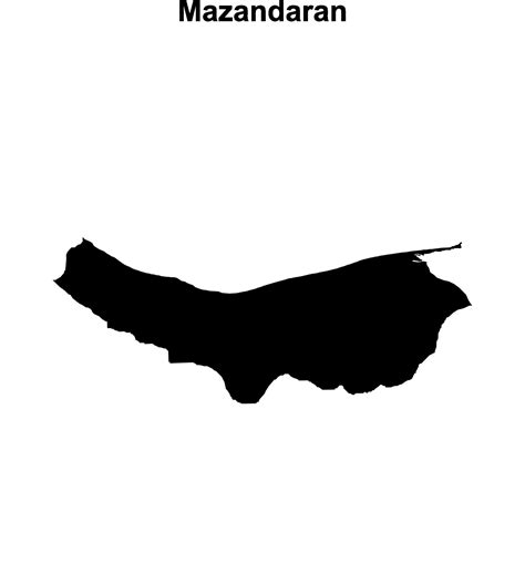 Mazandaran Outline Map 47020439 Vector Art At Vecteezy
