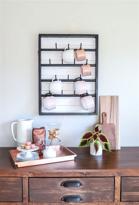 How To Make A Diy Wall Mounted Coffee Mug Display Rack