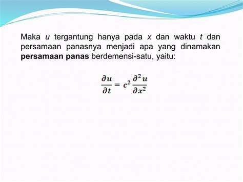 Penerapan Persamaan Diferensial Parsial Ppt