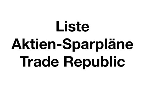 Aktien Sparpläne bei Trade Republic IMARAIV