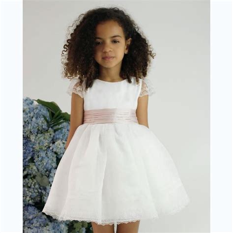 Vestido de arras para niña AMAYA de organza bordada 582406