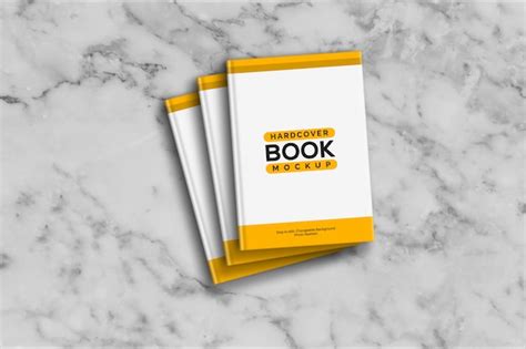 Premium Psd Hardcover Book Stack Mockup