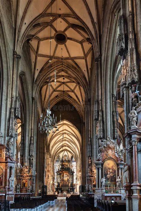 Gothic Interior Of Roman Catholic St Stephen S Stephansdom Cathedral