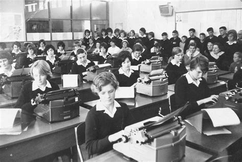 High School Typing Classes From The 1950s To The 1970s In Vintage