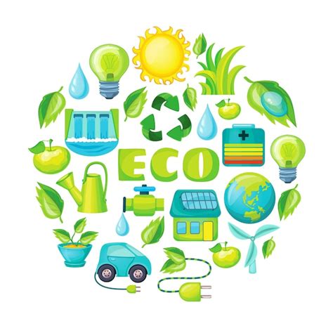 Free Vector | Ecology cartoon composition