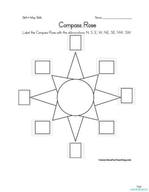 Blank Compass Worksheet. Interactive worksheet | TopWorksheets