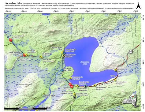 Map: Horseshoe Lake – Andy Arthur.org