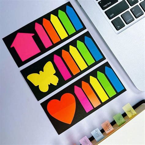 Morandi Color Semi Transparent Combination Pet Index Stickers With Self