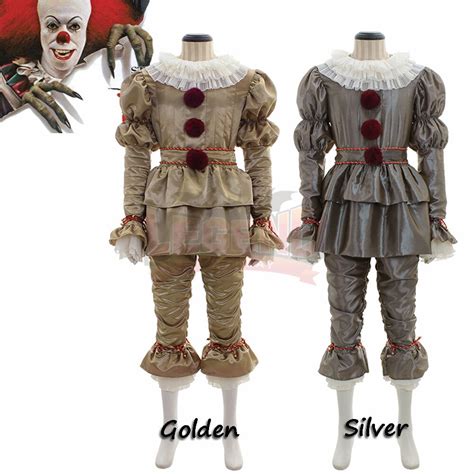 Stephen Kings It Pennywise Cosplay Costume Clown Joker Evil Horror