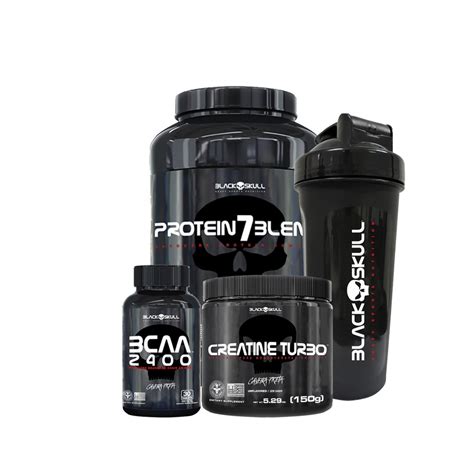 Kit Protein 7 Blend 837g Creatina Turbo 150g Bcaa 2400 30tabs