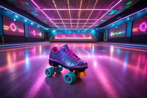 Premium Photo Retro Roller Skating Rink