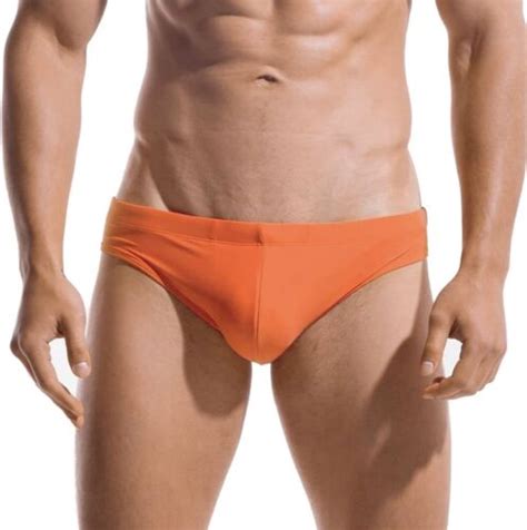Aimpact Mens Swim Briefs Orange Small S Bathing Suit Bikini Swimsuit Swimwear Ebay