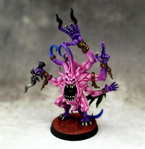 Herald Pink Horror Silver Tower Tzeentch Warhammer Fantasy Pink