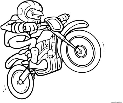 Coloriage Moto Cross Jump Dessin Motocross à imprimer