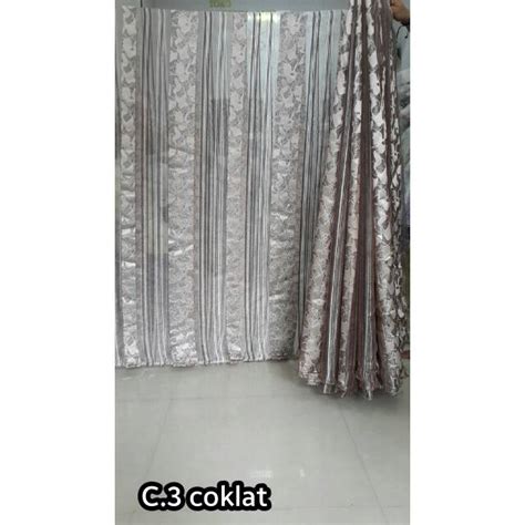 Jual Kain Vitrage Meteran Gordyn Gorden Curtain Puring Vitrase Organdi