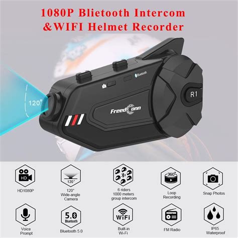 Buy Motorcycle Helmet Headset FreedConn R1plus Bluetooth Intercom With