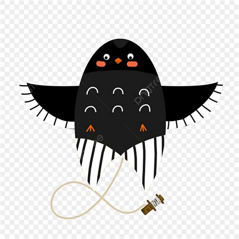 Black Kite Cartoon Kite Illustration Childrens Day Cute Kite Bird Kite