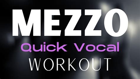 Daily Mezzo Soprano Vocal Exercises [improve Your Range] Youtube