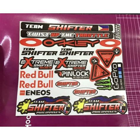 SHIFTER REFLECTORIZED HELMET VISOR STICKER Lazada PH