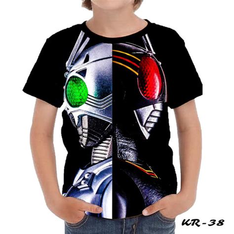 Jual Kaos Anak Kamen Rider Black Satria Baja Hitam Baju 3D 0 Kota