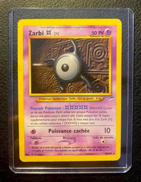 Carte Pok Mon Zarbi X Rare Wizards Of The Coast Neo