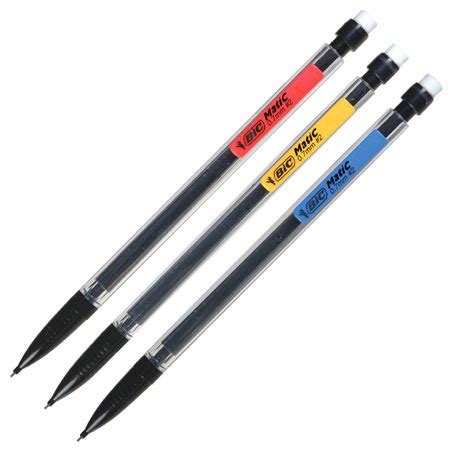 Bic Matic Original Porte Mine Jetable 0 7mm 3 Mines HB Couleurs