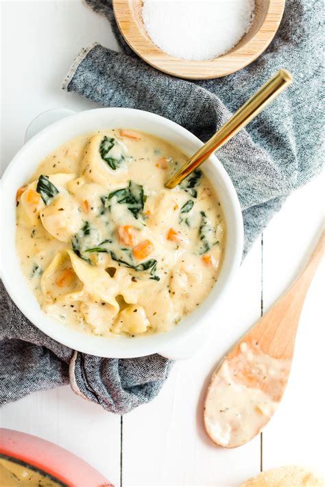 Creamy Tortellini Soup With Spinach The Sweetest Occasion